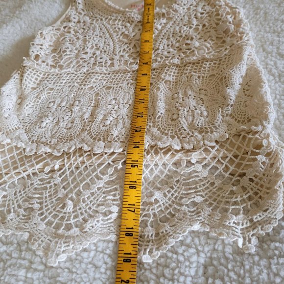 Mudd Lace Cream Tank Top M - Picture 6 of 8